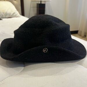 Black Wool Fedora Hat